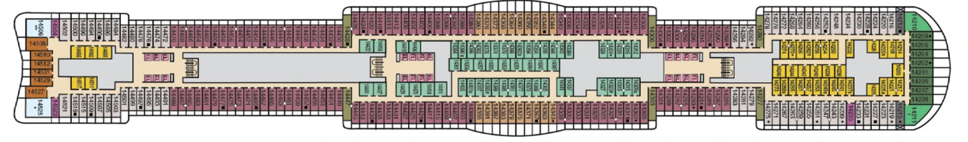 Carnival Cruises Carnival Celebration Deck Plans Deck 14