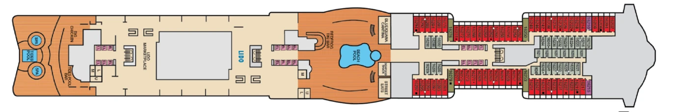 Carnival Cruises Carnival Celebration Deck Plans Deck 16