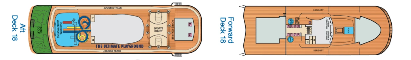 Carnival Cruises Carnival Celebration Deck Plans Deck 18