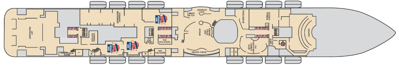 Carnival Cruises Carnival Celebration Deck Plans Deck 6