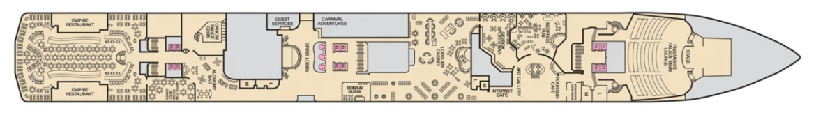 Carnival Cruise Line Carnival Spirit Deck 2