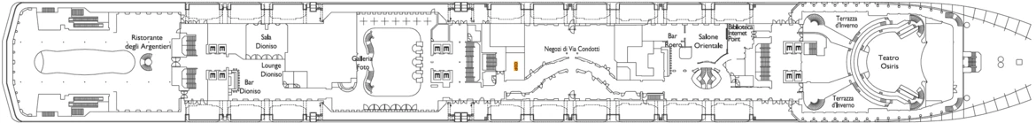 Costa Cruises Costa Mediterranea Deck Plans Bacco