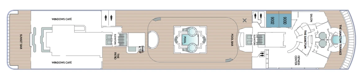 Azamara Club Cruises Azamara Pursuit Decks Plans Deck 9