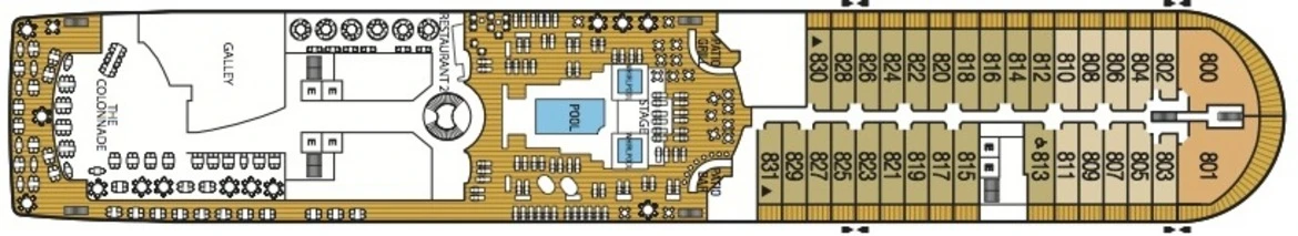 Seabourn Odyssey Class Deckplans Deck 8