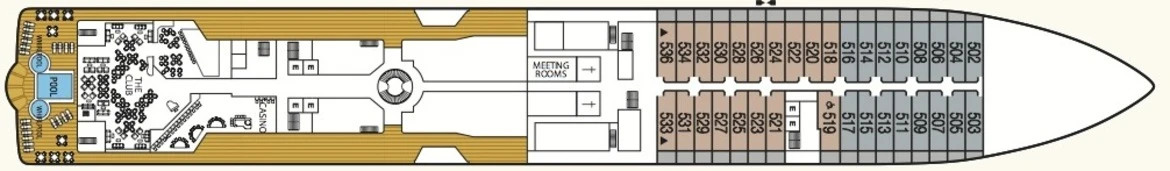 Seabourn Odyssey Class Deckplans Deck 5