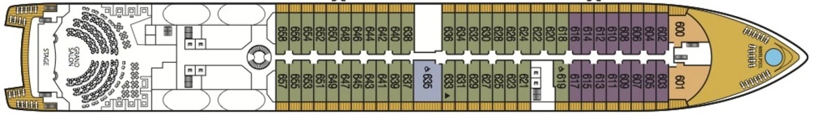 Seabourn Odyssey Class Deckplans Deck 6