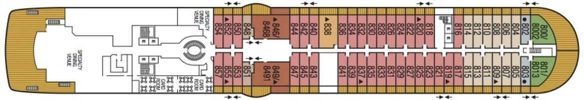 Seabourn Encore Deck Plans Deck 8
