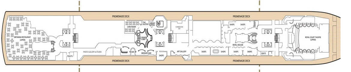 Cunard Line Queen Elizabeth Deck 3