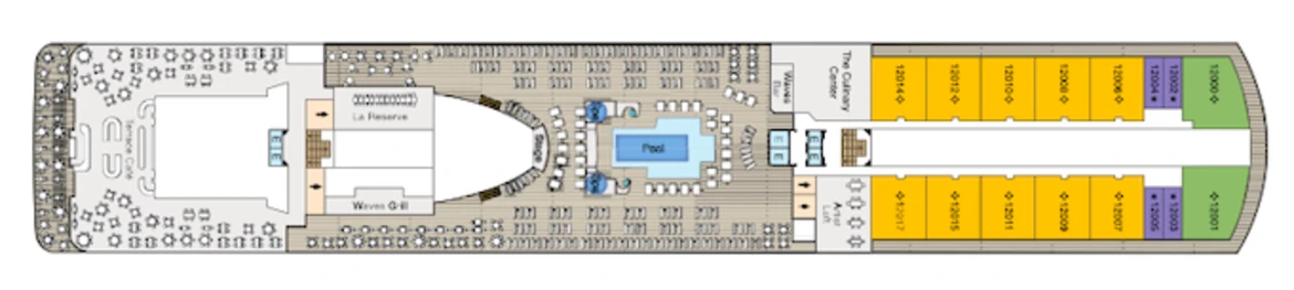 Oceania Cruises Riviera Deck Plan 12