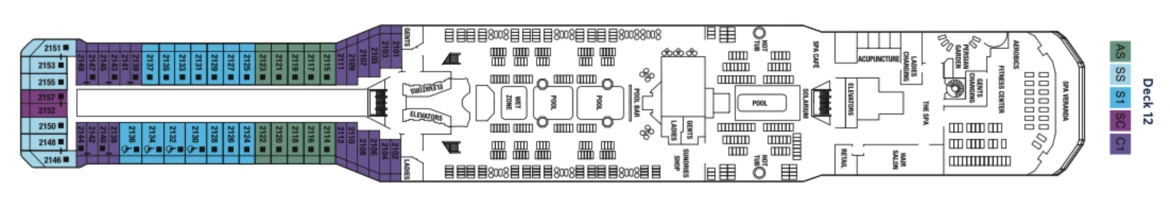 Celebrity Cruises Celebrity Solstice Deck Plan 12