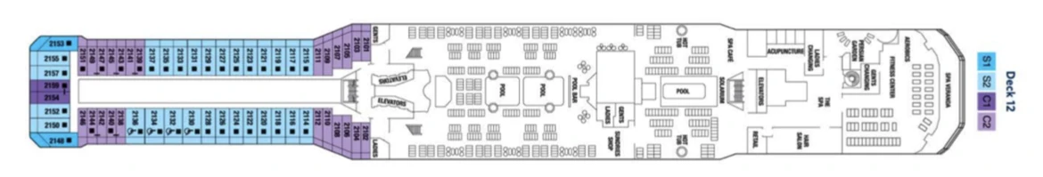 Celebrity Cruises Celebrity Silhouette Deck Plan 12