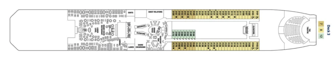 Celebrity Cruises Celebrity Silhouette Deck Plan 3