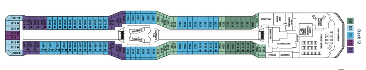 Celebrity Cruises Celebrity Reflection Deck Plan 12