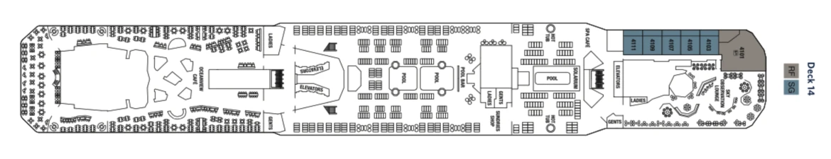 Celebrity Cruises Celebrity Reflection Deck Plan 14