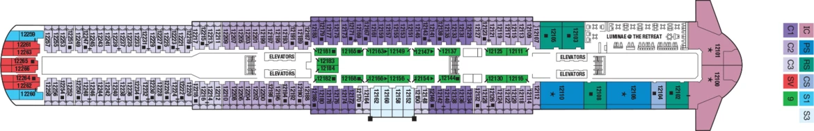 Celebrity Cruises Celebrity Edge Deck Plans Deck 12