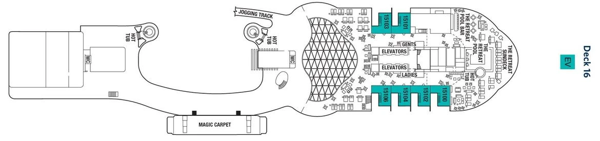 Celebrity Cruises Celebrity Edge Deck Plans Deck 16