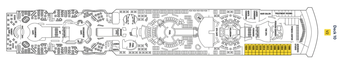 Celebrity Cruises Celebrity Millennium Deck Plan 10