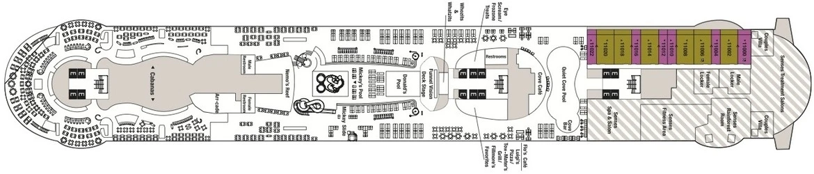 Disney Cruise Line Disney Dream &amp; Disney Fantasy Deck Plans Deck 11