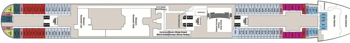 Disney Cruise Line Disney Dream &amp; Disney Fantasy Deck Plans Deck 5