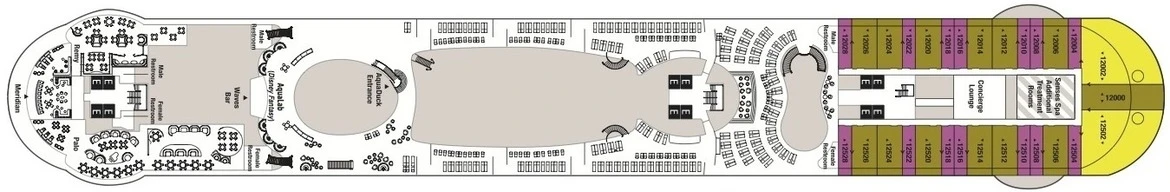 Disney Cruise Line Disney Dream &amp; Disney Fantasy Deck Plans Deck 12