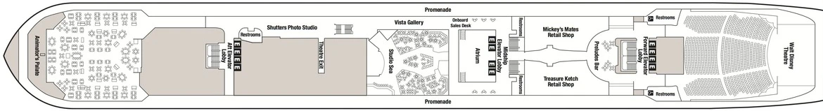 Disney Cruise Line Disney Magic &amp; Disney Wonder Deck Plans Deck 4