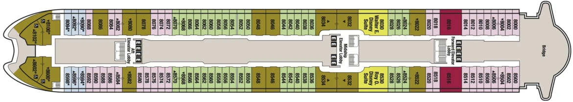 Disney Cruise Line Disney Magic &amp; Disney Wonder Deck Plans Deck 8