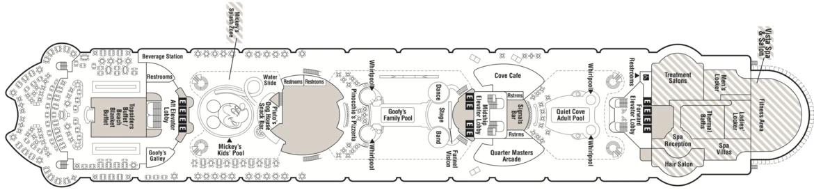 Disney Cruise Line Disney Magic &amp; Disney Wonder Deck Plans Deck 9