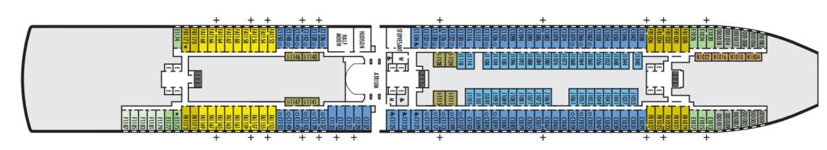 Holland America MS Nieuw Statendam Deck Plans Deck 1