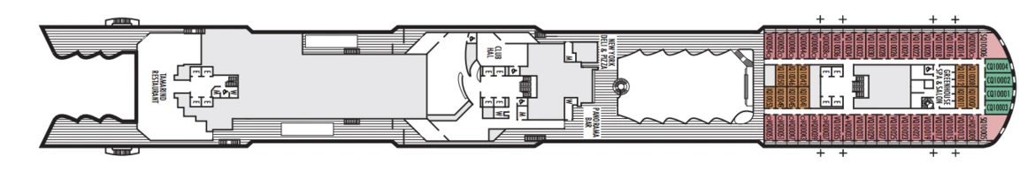 Holland America MS Nieuw Statendam Deck Plans Deck 10