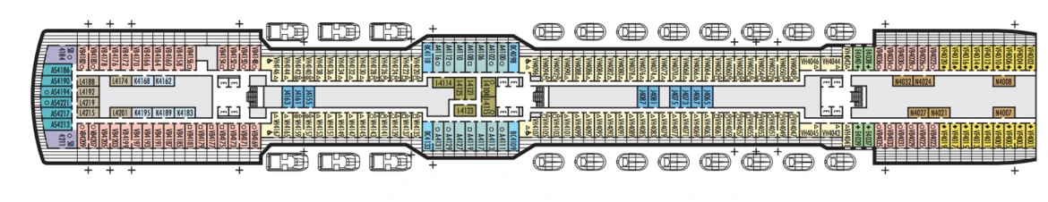 Holland America MS Nieuw Statendam Deck Plans Deck 4