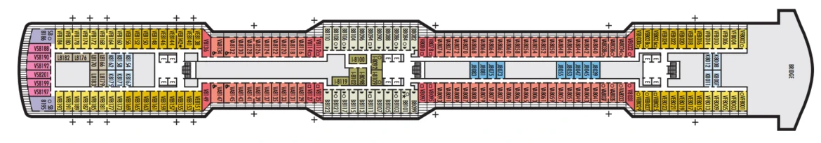 Holland America MS Nieuw Statendam Deck Plans Deck 8