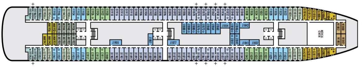 Holland America Line Zaandam Deck 1