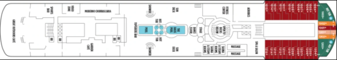 NCL Sun Deck Plan 11