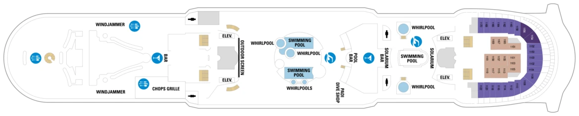 RCI Voyager Of The Seas Deck Plan 11