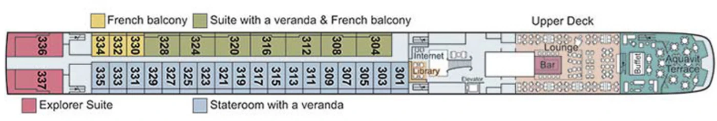 Viking River Cruises Viking Seine Longships Deck Plans Upper Deck