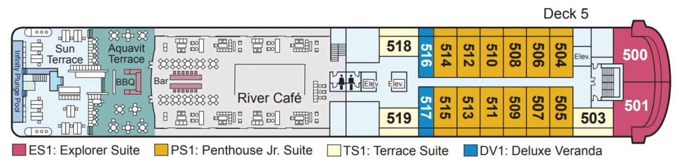 Viking River Cruises   Viking Mississippi   Deck Plans   5