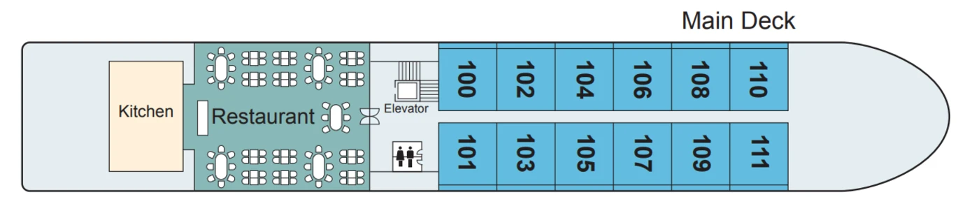 Viking Cruises Viking Saigon   Deck Plans   Main Deck