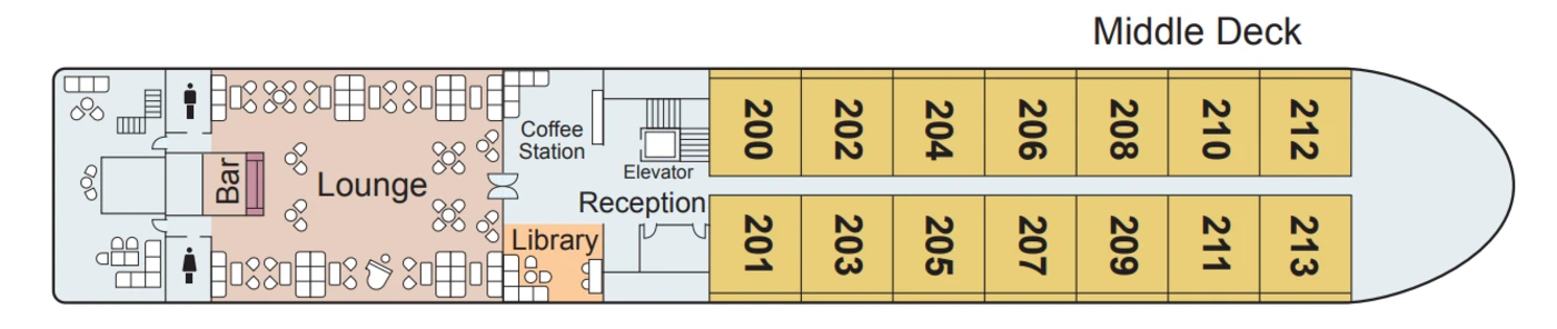 Viking Cruises Viking Saigon   Deck Plans   Middle Deck