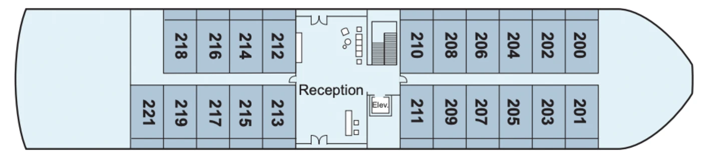 Viking River Cruises Viking Aton Deck Plans Middle Deck