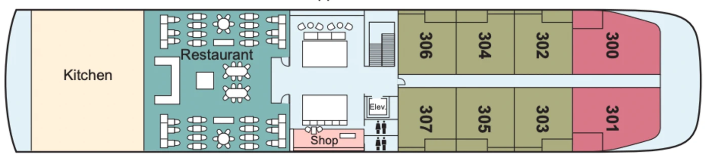 Viking River Cruises Viking Aton Deck Plans Upper Deck