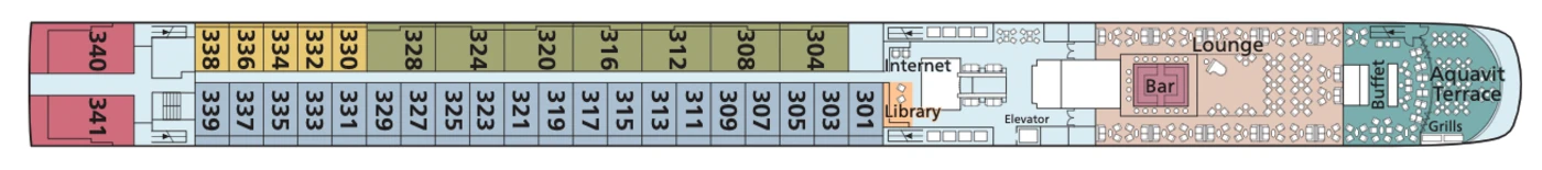 Viking River Cruises Viking Egdir Upper Deck Plan