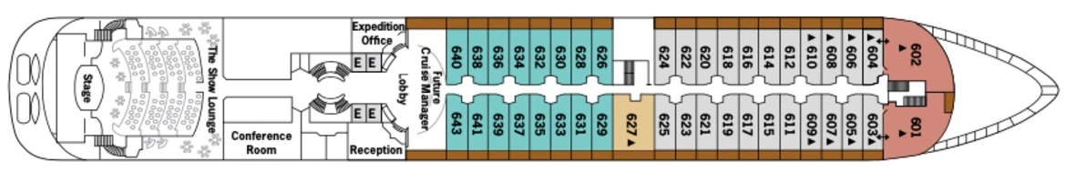 Silversea Cruises Silver Wind Deck Plan Deck 6