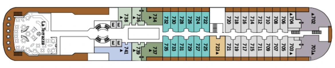 Silversea Cruises Silver Wind Deck Plan Deck 7