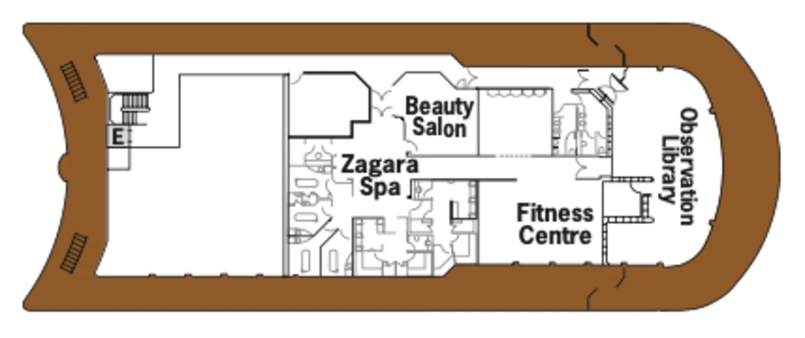 Silversea Cruises Silver Shadow Deck Plan Deck 10