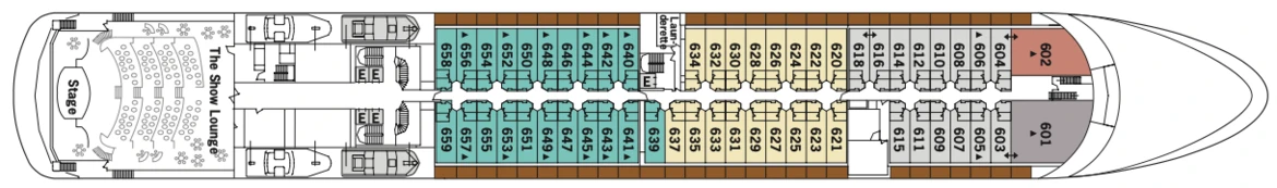 Silversea Cruises Silver Whisper Deck Plan Deck 6