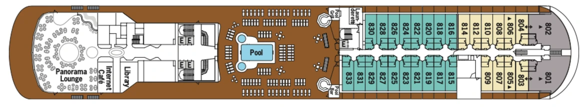Silversea Cruises Silver Whisper Deck Plan Deck 8