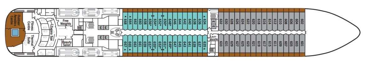 Silversea Silver Spirit Deck Plans Deck 6