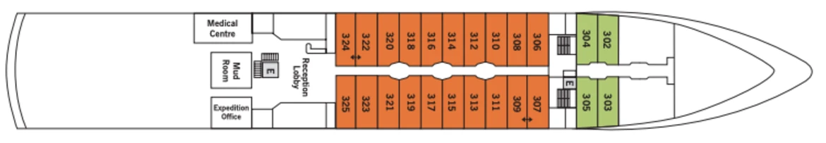 Silversea Cruises Silver Explorer Deck Plan Deck 3