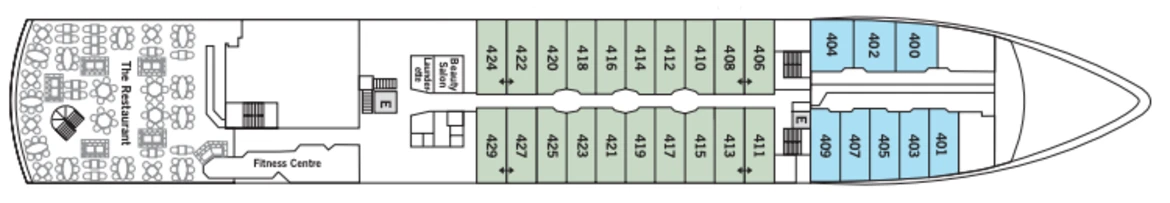 Silversea Cruises Silver Explorer Deck Plan Deck 4