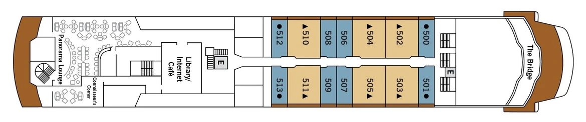 Silversea Cruises Silver Explorer Deck Plans Deck 5